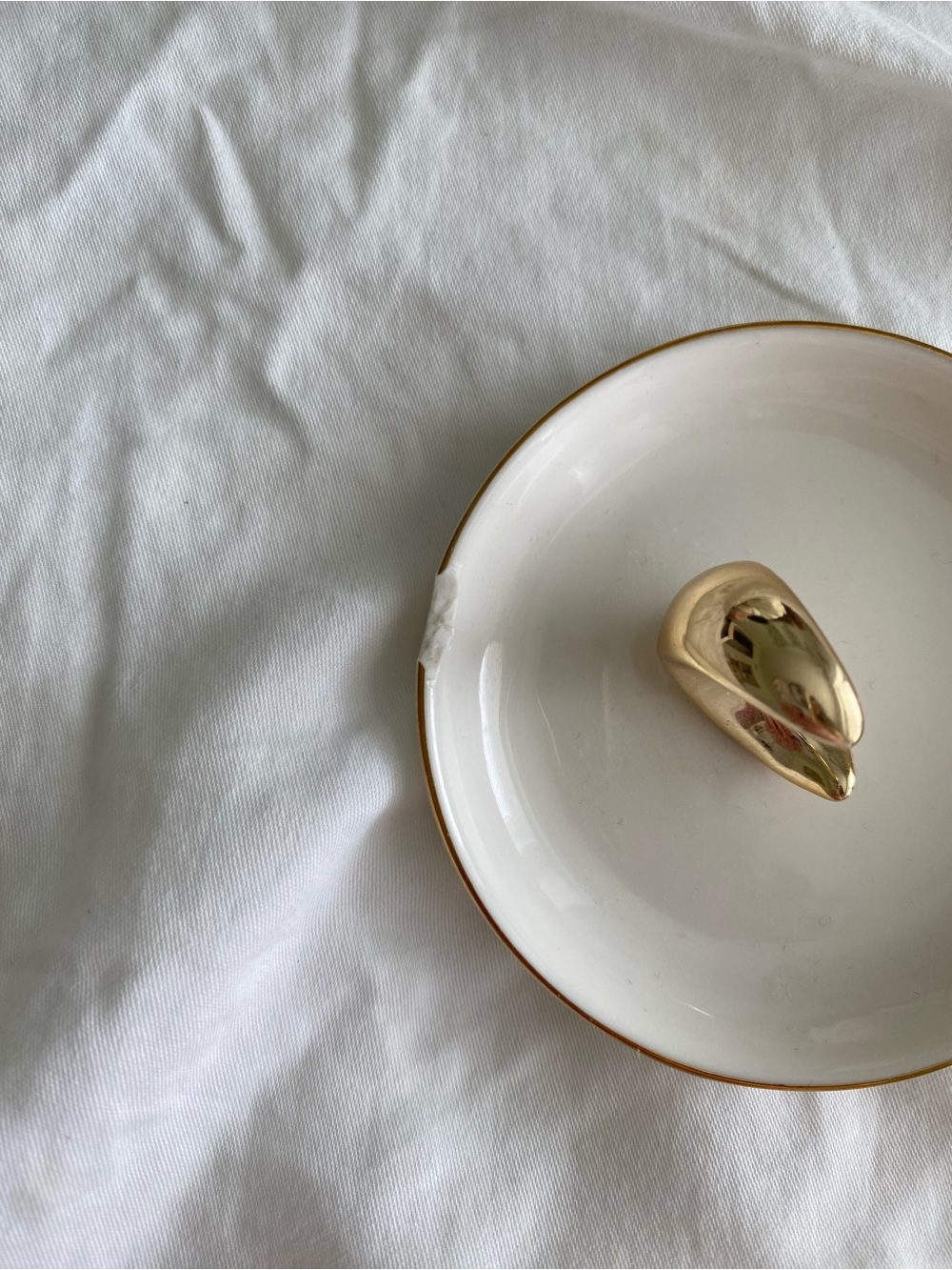 Small Gold Moon Jewelry Dish - Picture 3 of 3